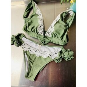 Cupshe Green Lace Swimsuit